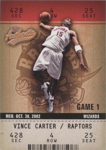 2002-03 Fleer Authentix - Vince Carter #1