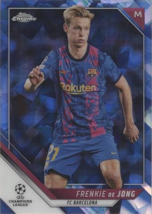 2021-22 Topps Chrome UCL Sapphire Edition Frenkie de Jong #93