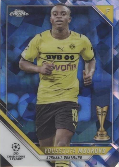2021-22 Topps Chrome UCL Sapphire Edition Youssoufa Moukoko #194