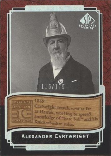 2003 SP Legendary Cuts - Alexander Cartwright #ET-AC