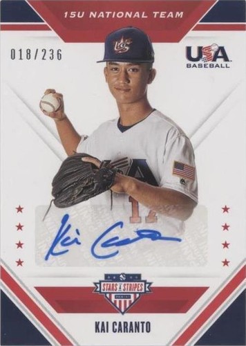 2020 Panini USA Baseball Stars & Stripes - Kai Caranto #15U-KC