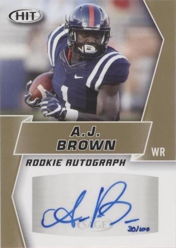 2019 Sage Hit Premier Draft A.J. Brown #A45