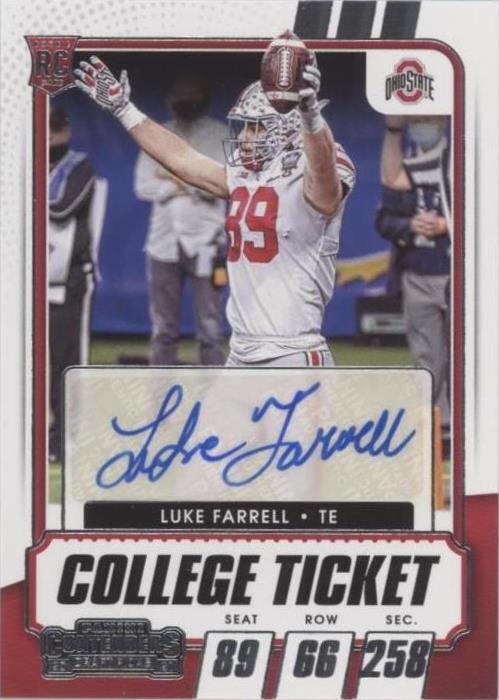 2021 Panini Contenders Draft Picks Luke Farrell #181