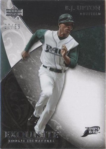 2007 Upper Deck Exquisite Rookie Signatures - B.J. Upton #95