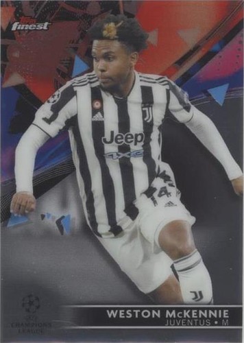 2021 WESTON MCKENNIE AUTO TOPPS FINEST UEFA CHAMPIONS LEAGUE