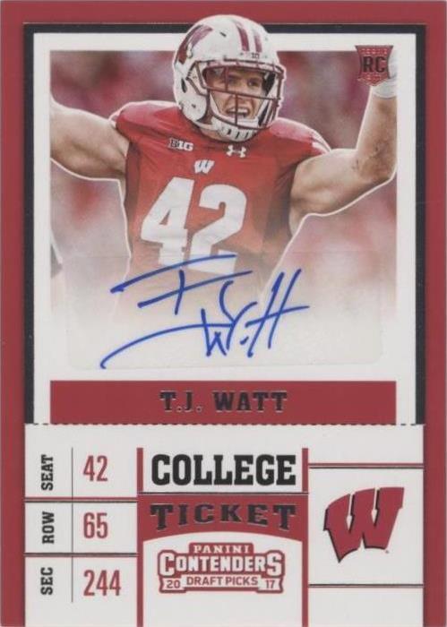 2017 Panini Contenders Draft Picks T.J. Watt #254