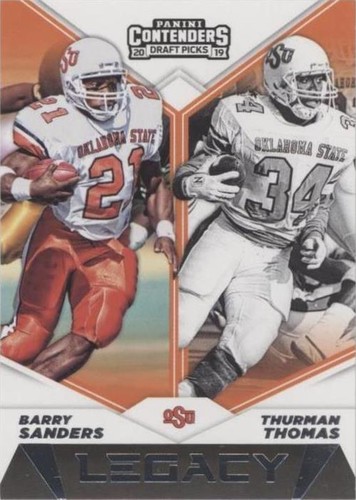 2019 Panini Contenders Draft Picks Barry Sanders Thurman Thomas #3