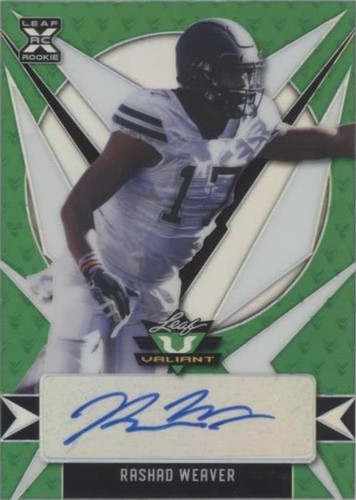 2021 Leaf Valiant Rashad Weaver #BA-RW1