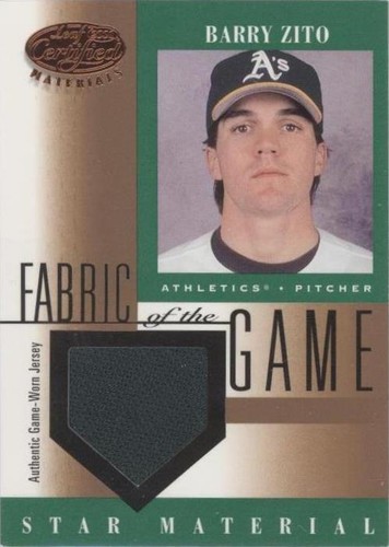 2001 Leaf Certified Materials - Barry Zito #FG-95