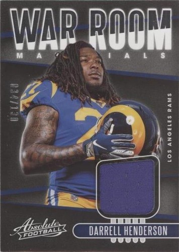 2019 Panini Absolute Darrell Henderson #WAR-9