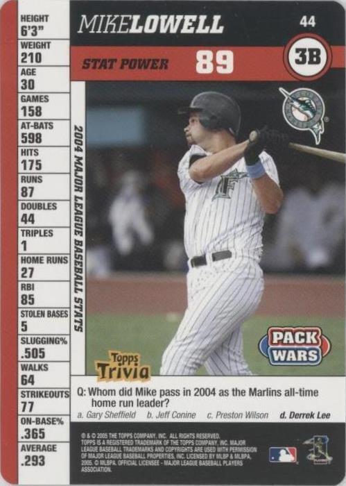 2005 Topps Pack Wars - Mike Lowell #44
