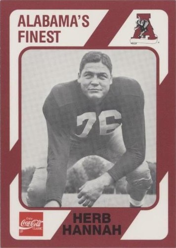 1989 Collegiate Collection Alabama Crimson Tide Herb Hannah #240