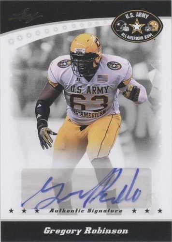 2011 Leaf U.S. Army All-American Bowl Greg Robinson #BA-GR1