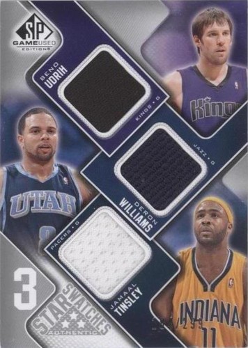 2009-10 SP Game Used - Beno Udrih/Jamaal Tinsley/Deron Williams #3S-TUW