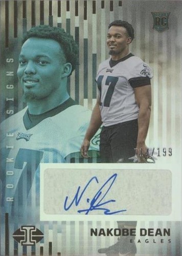 2024 Panini Select - Premier Level Nakobe Dean #185 Red & Blue