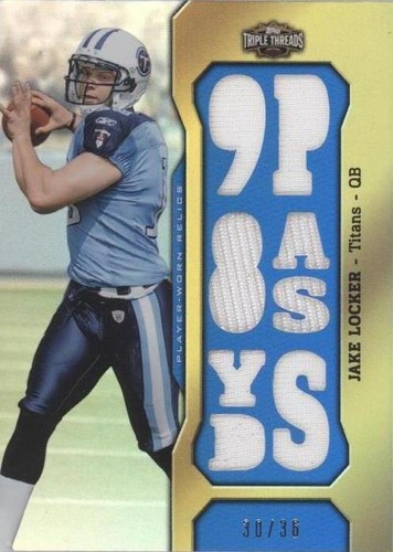 2011 Topps Triple Threads Jake Locker #TTR-6