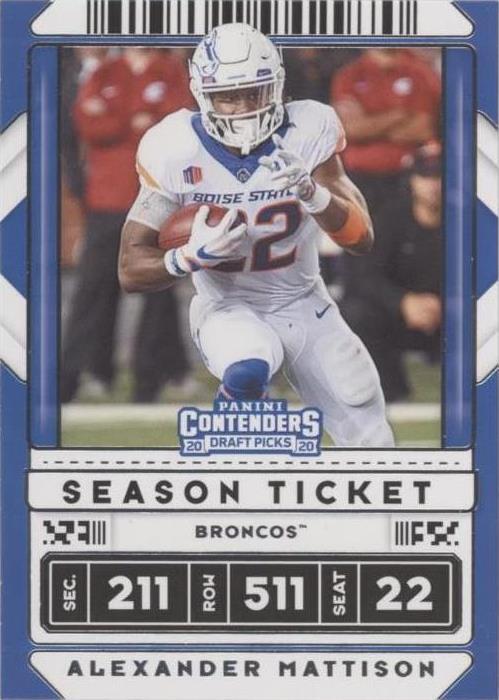 2020 Panini Contenders Draft Picks Alexander Mattison #4