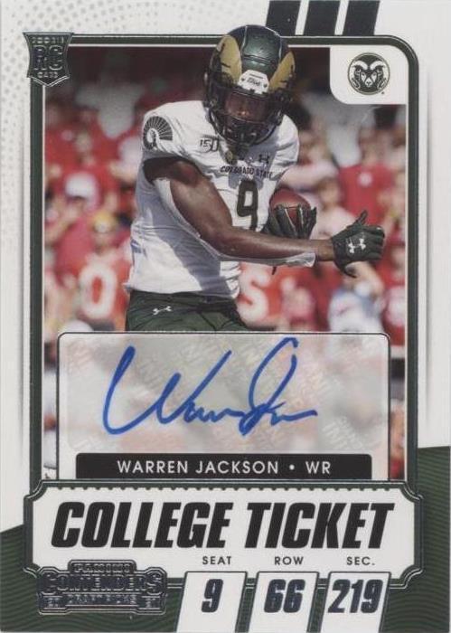 2021 Panini Contenders Draft Picks Warren Jackson #244