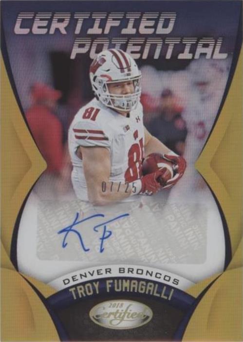 2018 Panini Certified Troy Fumagalli #CPS-TF