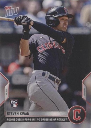 2025 Topps Now Steven Kwan Autograph 46/49 Road to Opening