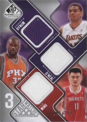 2009-10 SP Game Used - Shaquille O'Neal/Tim Duncan/Yao Ming #3S-DMO