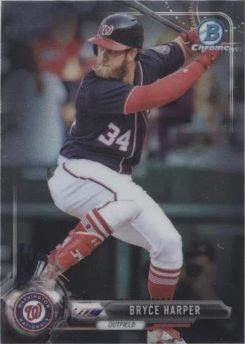 BRYCE HARPER Auto 2017 Bowman Chrome Ascent SIGNED Card #/99 HGA 