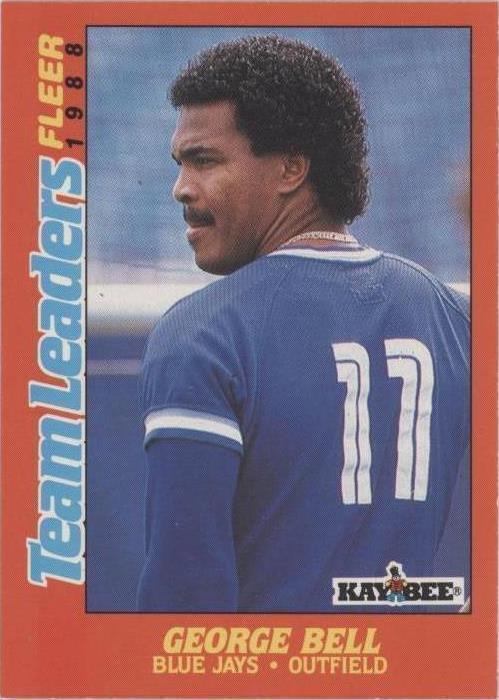Fleer Kay Bee Toys 1988 líderes de equipo - George Bell #1