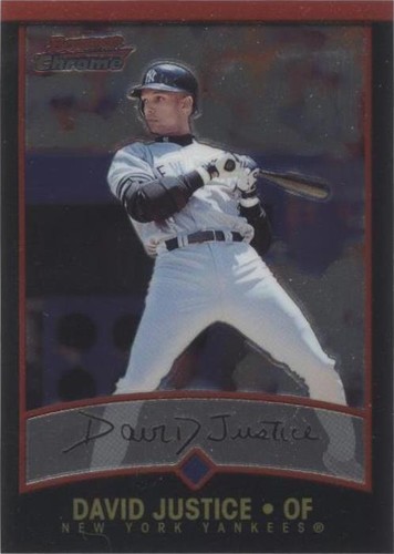 2001 Bowman Chrome - David Justice #95