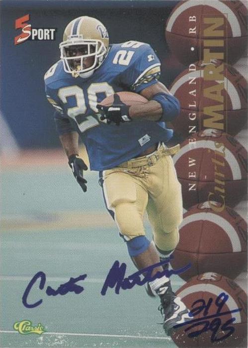 1995 Classic 5 Sport Signings Curtis Martin #S51