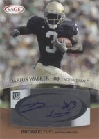 2007 SAGE Autographed Football Darius Walker #A57