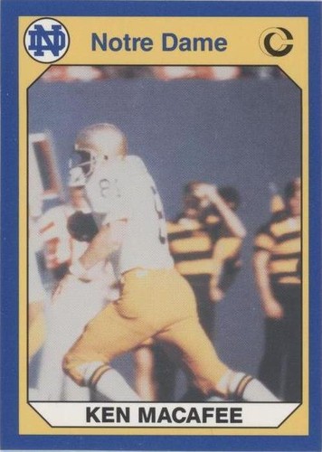 1990 Collegiate Collection University of Notre Dame Ken MacAfee #23