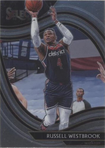 RUSSELL WESTBROOK 2020-21 Panini Select Blue Concourse #39 Wizards