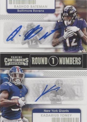 2021 Panini Contenders Kadarius Toney Rashod Bateman #RN-RBA