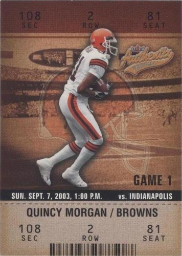 2003 Fleer Authentix Quincy Morgan #20