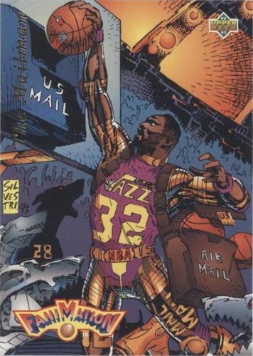 Karl Malone 1992-93 Upper Deck FaniMation The Mailman card #508