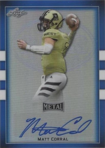2018 Leaf Metal U.S. Army All-American Bowl Matt Corral #BA-MC1