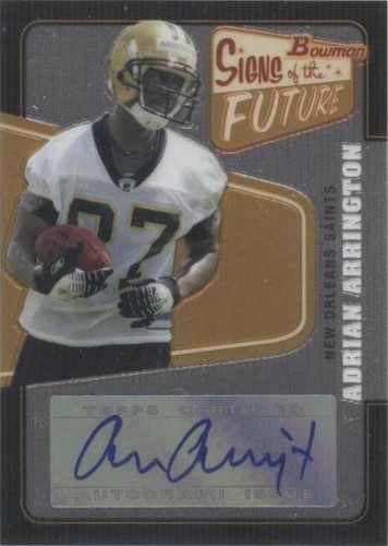 2008 Bowman Adrian Arrington #SF-AA