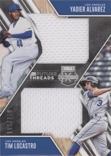2017 Panini Elite Extra Edition - Tim Locastro Yadier Alvarez #FTSD-YT