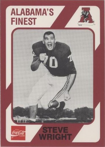 1989 Collegiate Collection Alabama Crimson Tide Steve Wright #12