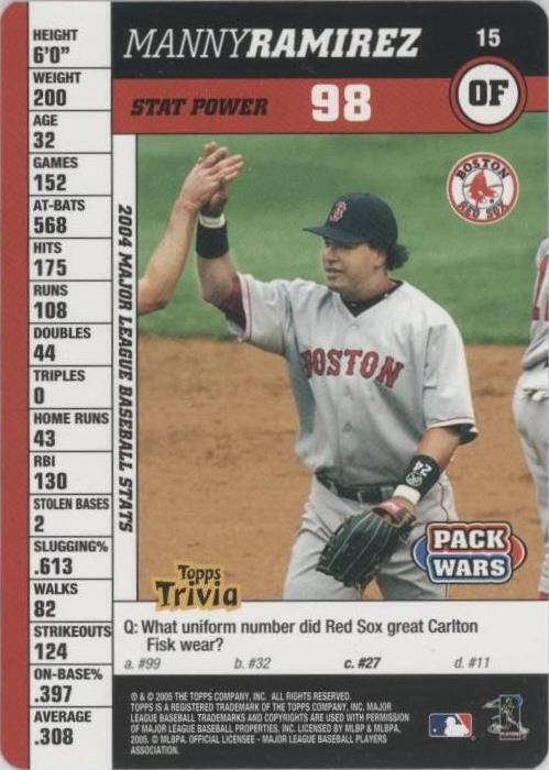 2005 Topps Pack Wars - Manny Ramirez #15