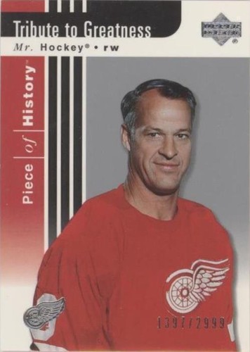 2002-03 Upper Deck Piece Of History - Gordie Howe #112
