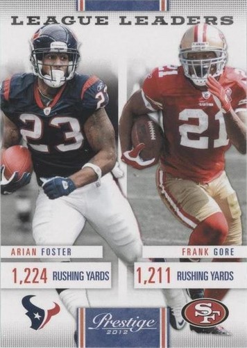 2012 Playoff Prestige Arian Foster Frank Gore #7