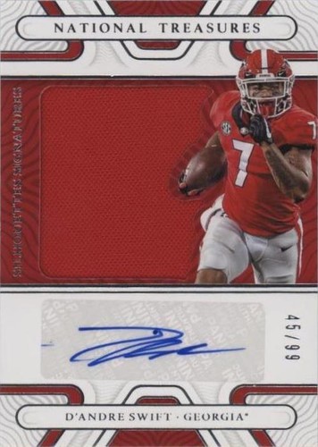 2022 Panini National Treasures Collegiate D'Andre Swift #SIL-DSW