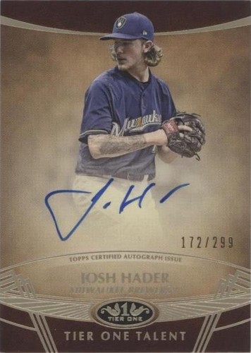 2019 Topps Tier One - Josh Hader #TTA-JHA