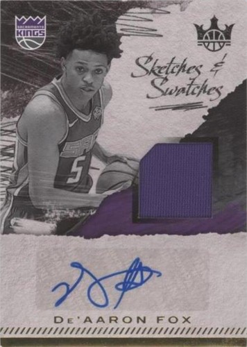 PANINI TOTALLY2017-18ディアロンフォックス De'Aaron Fox 2017-18 Panini Court Kings Sketches & Swatches
