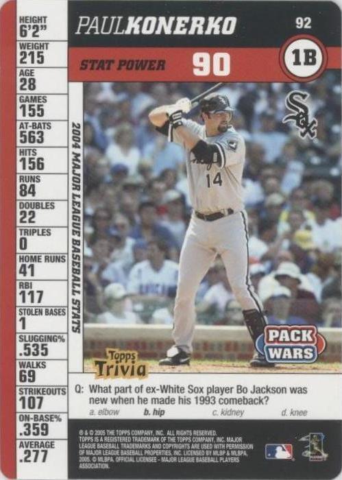 2005 Topps Pack Wars - Paul Konerko #92
