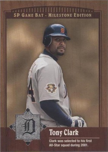 2001 SP Game Bat Edition Milestone - Tony Clark #32