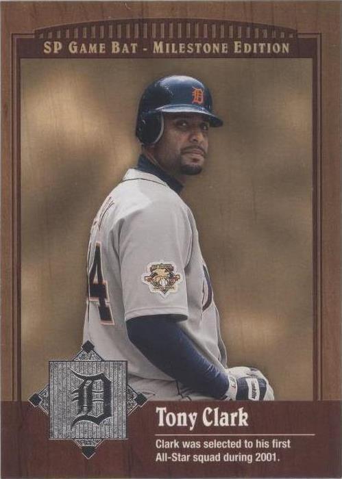 2001 SP Game Bat Edition Milestone - Tony Clark #32