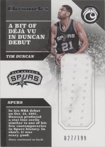 2017-18 Panini Chronicles - Tim Duncan #CS-TDC