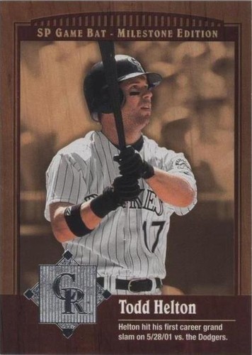2001 SP Game Bat Edition Milestone - Todd Helton #88
